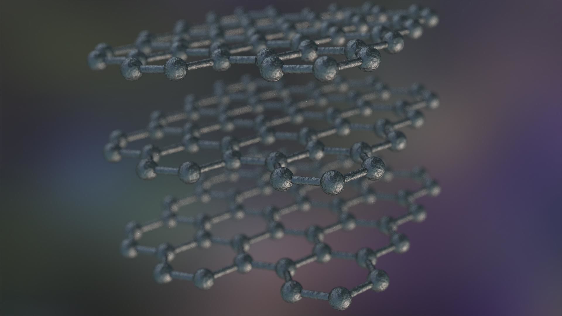 Graphene Structure Allotrope of Carbon 3D model_23