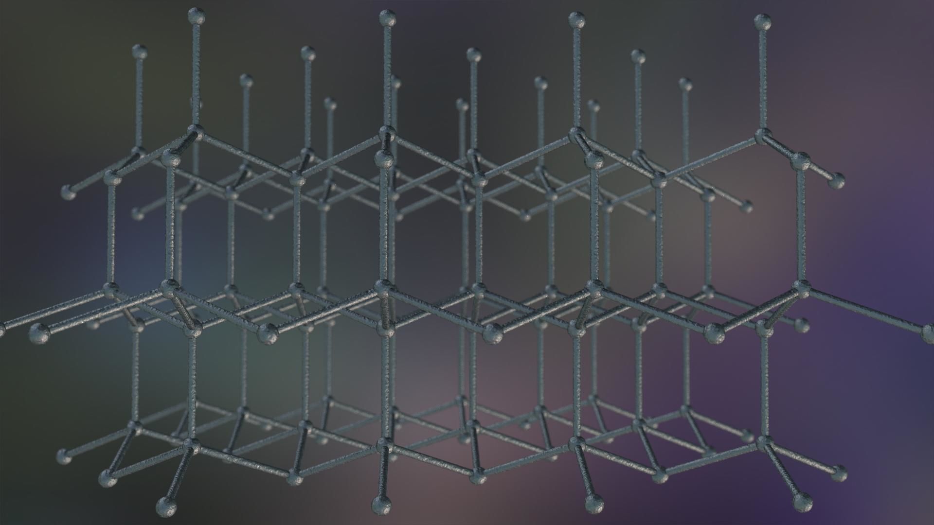 Graphene Structure Allotrope of Carbon 3D model_17