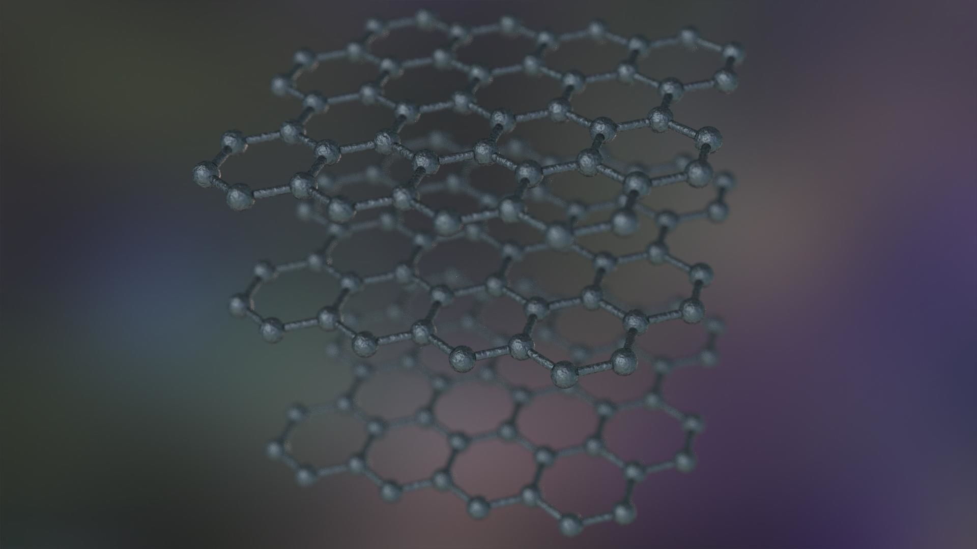 Graphene Structure Allotrope of Carbon 3D model_26