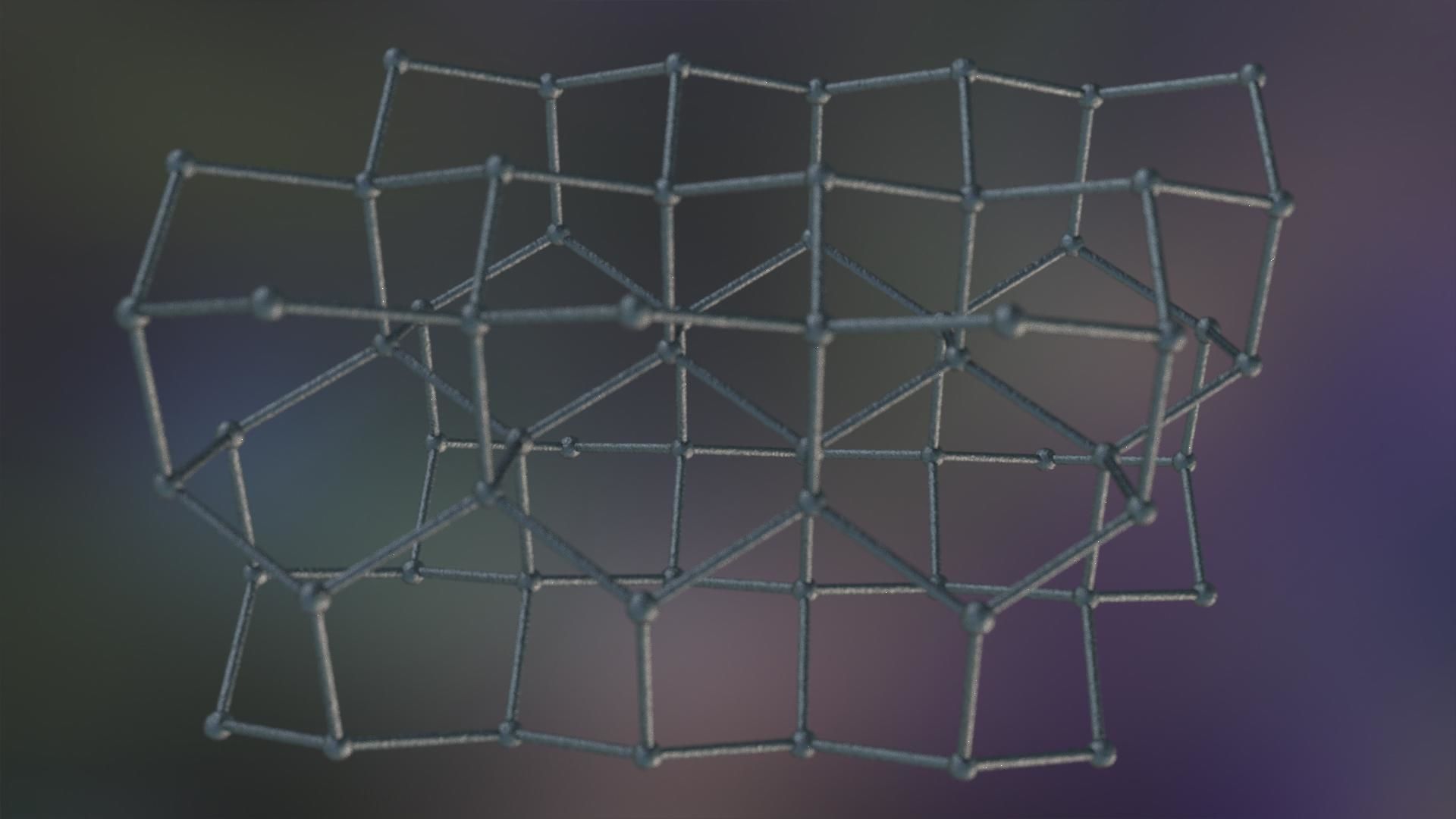 Graphene Structure Allotrope of Carbon 3D model_19