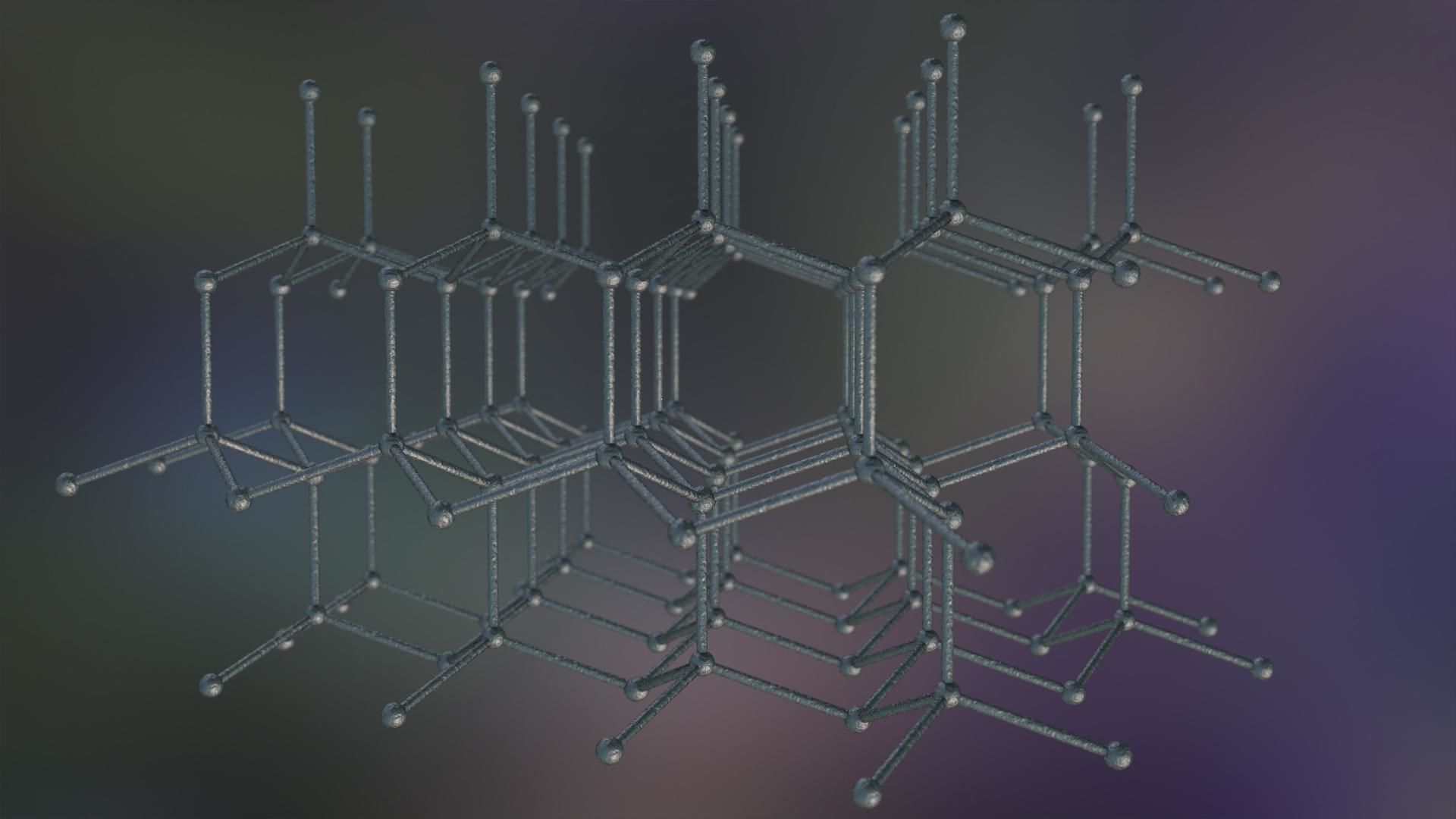 Graphene Structure Allotrope of Carbon 3D model_16