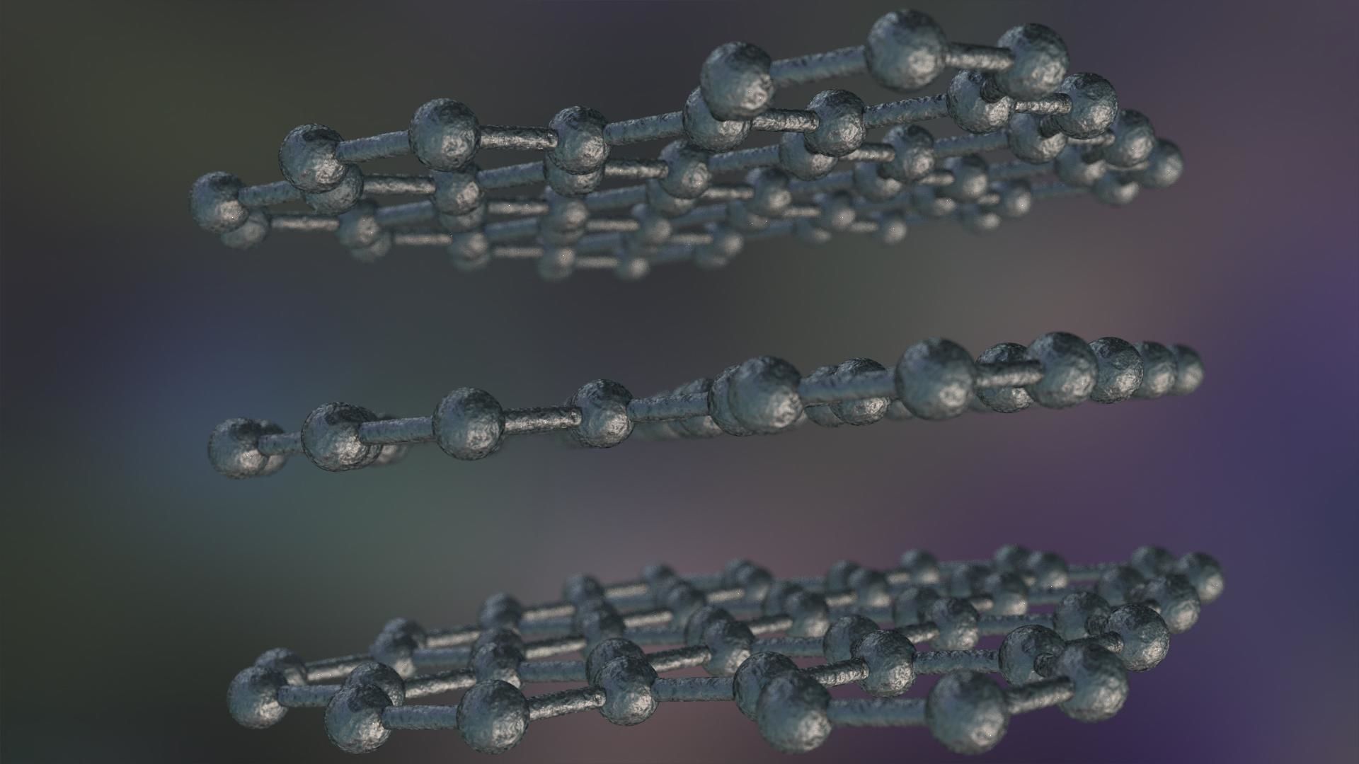 Graphene Structure Allotrope of Carbon 3D model_25