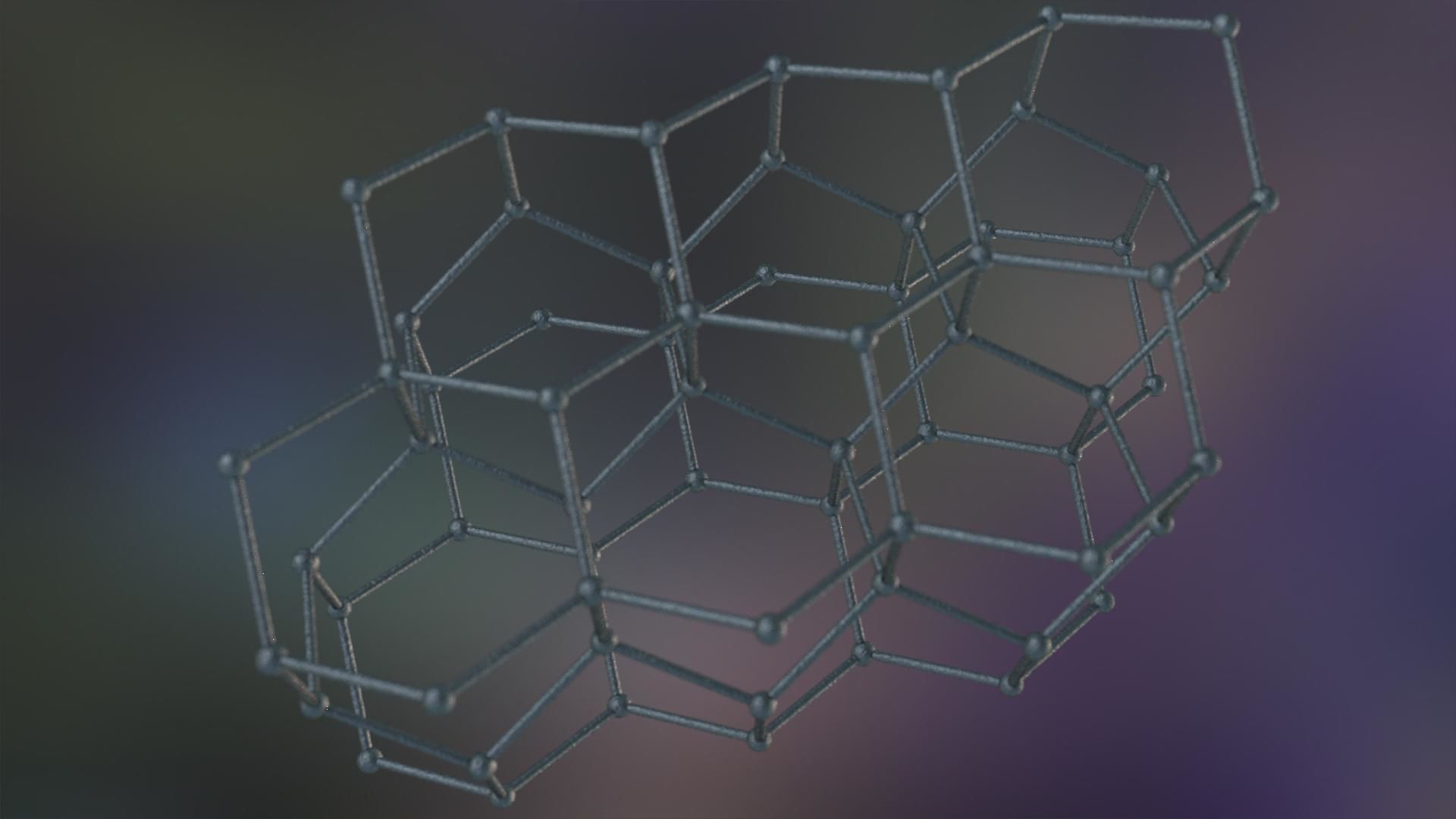 Graphene Structure Allotrope of Carbon 3D model_27