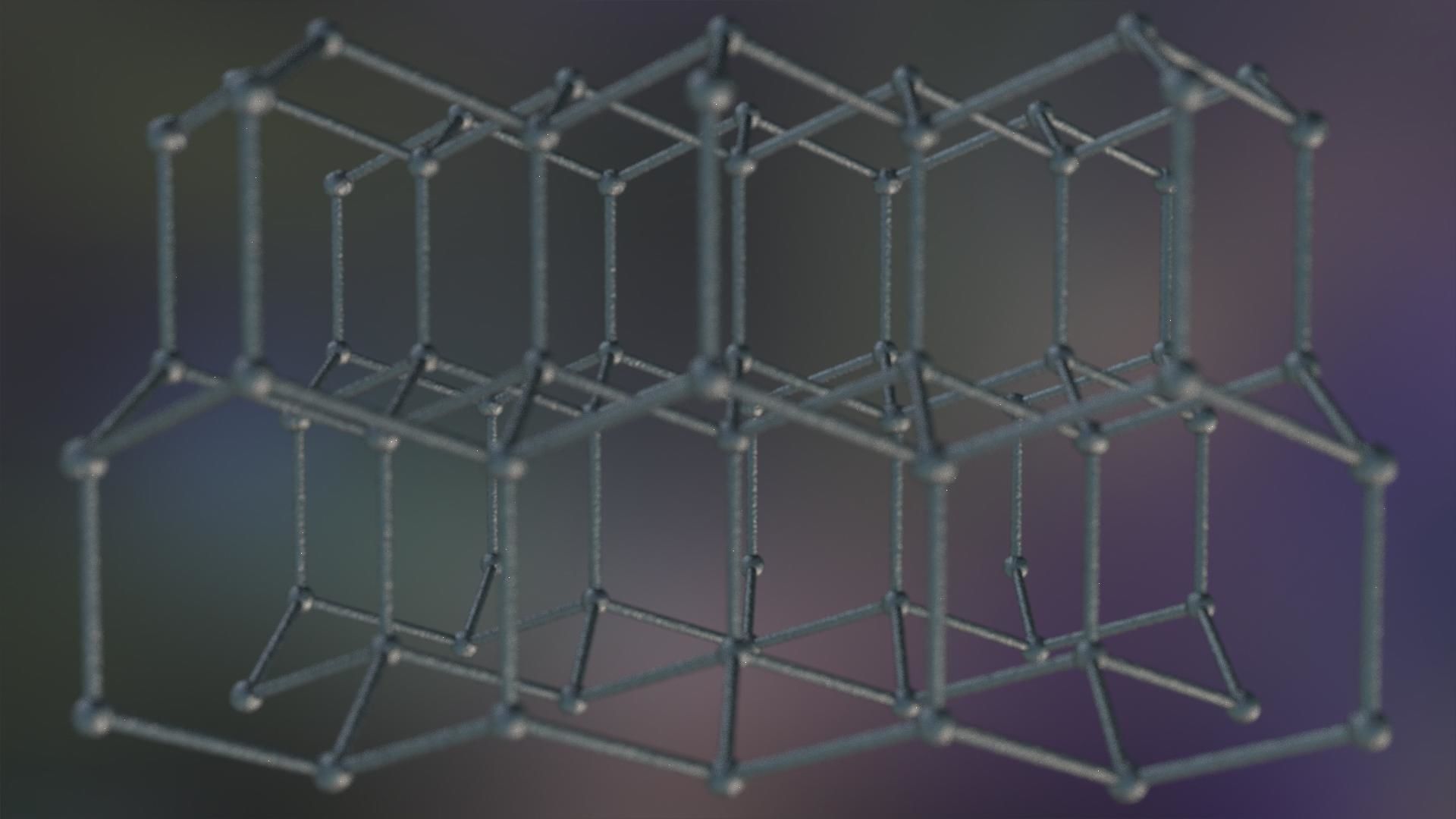 Graphene Structure Allotrope of Carbon 3D model_7