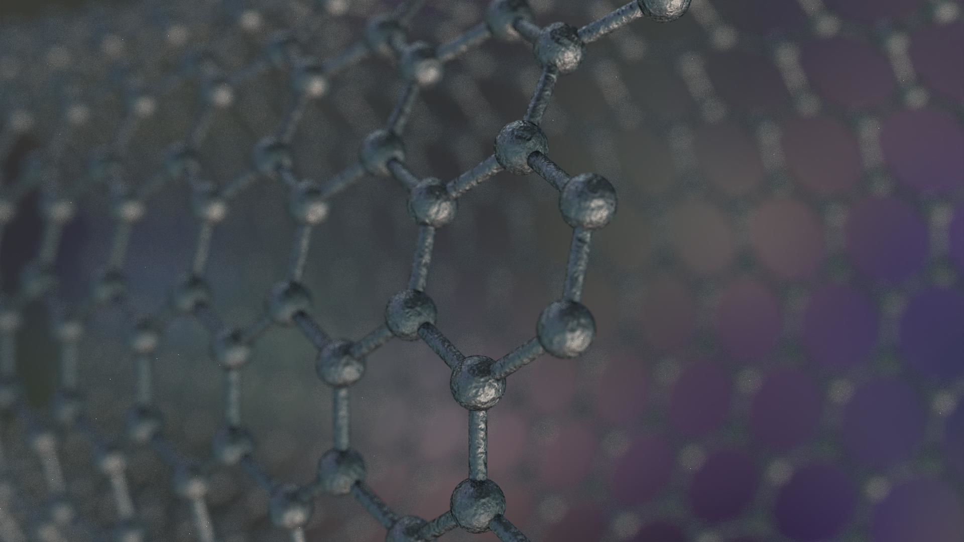 Graphene Structure Allotrope of Carbon 3D model_22