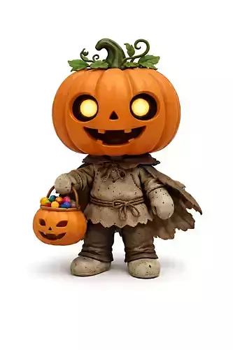 Cute Pumpkin Halloween Decor STL Trick or Treat