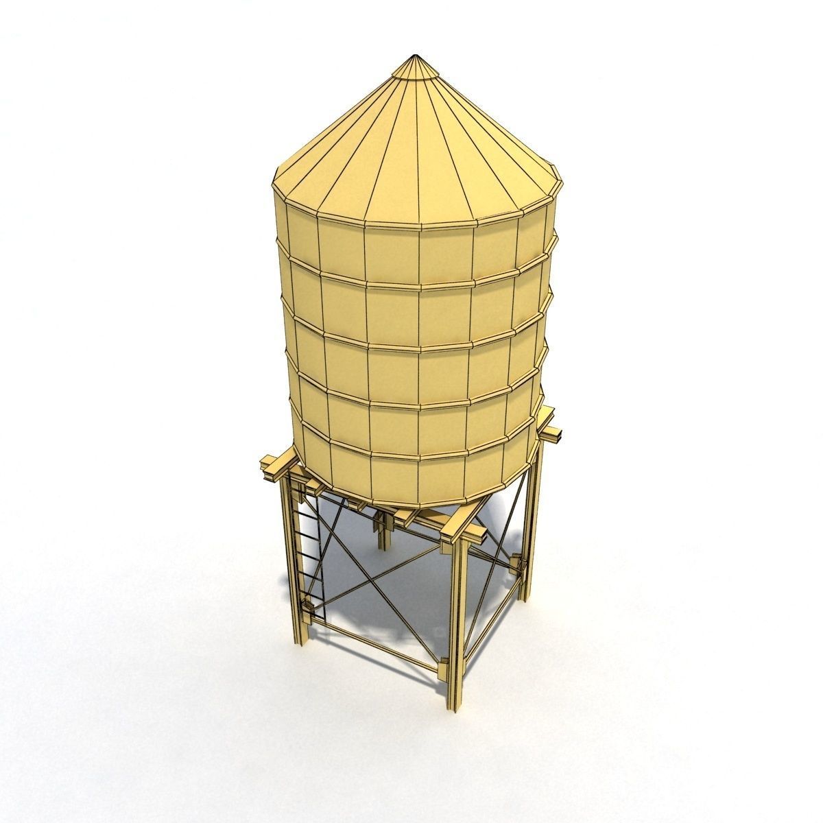 Low Poly Roof Element PACK Low-poly 3D model_25