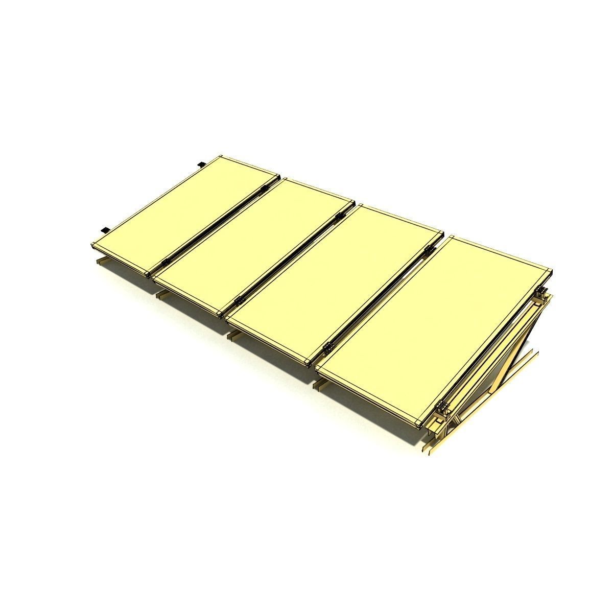 Low Poly Roof Element PACK Low-poly 3D model_7