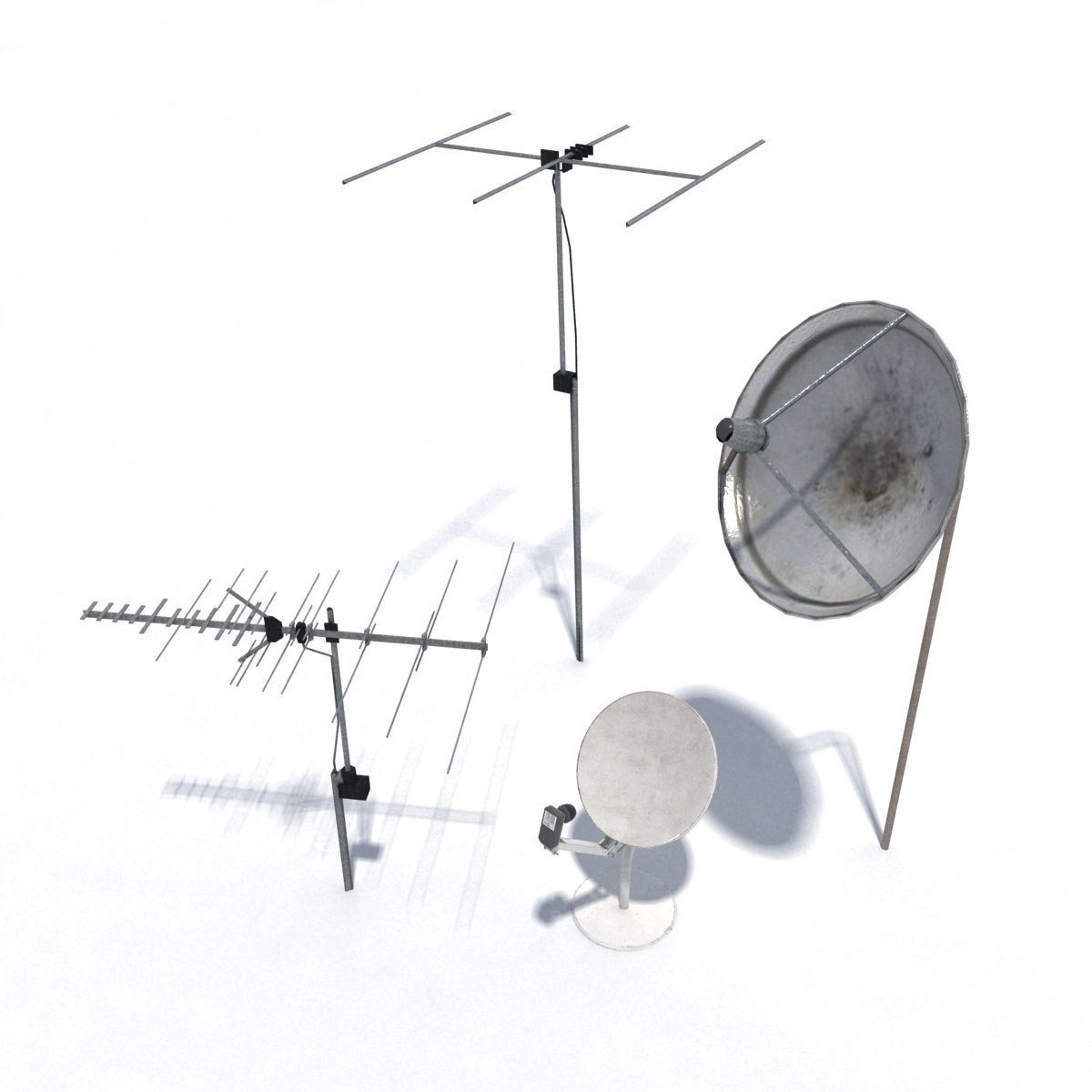 Low Poly Roof Element PACK Low-poly 3D model_14