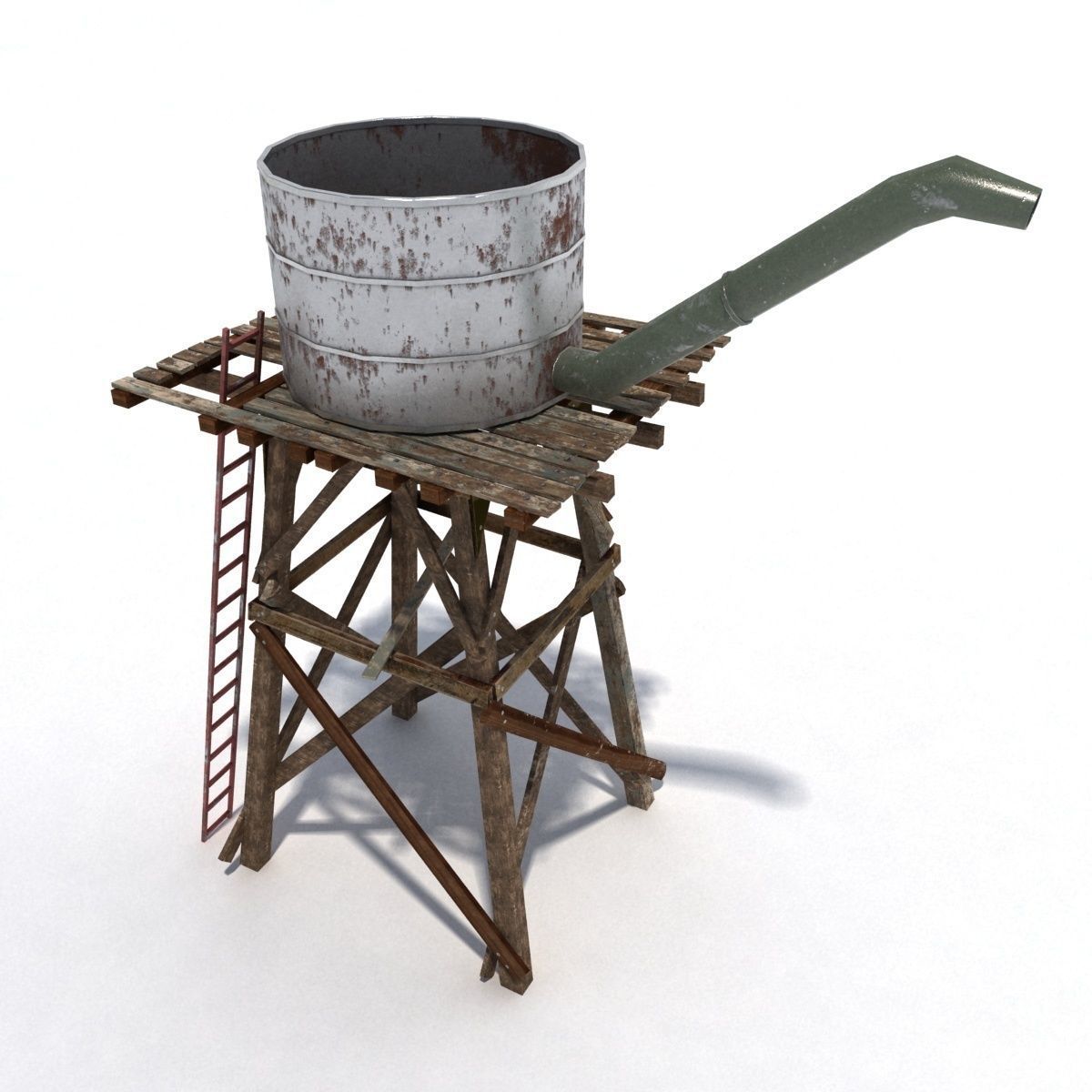 Low Poly Roof Element PACK Low-poly 3D model_26