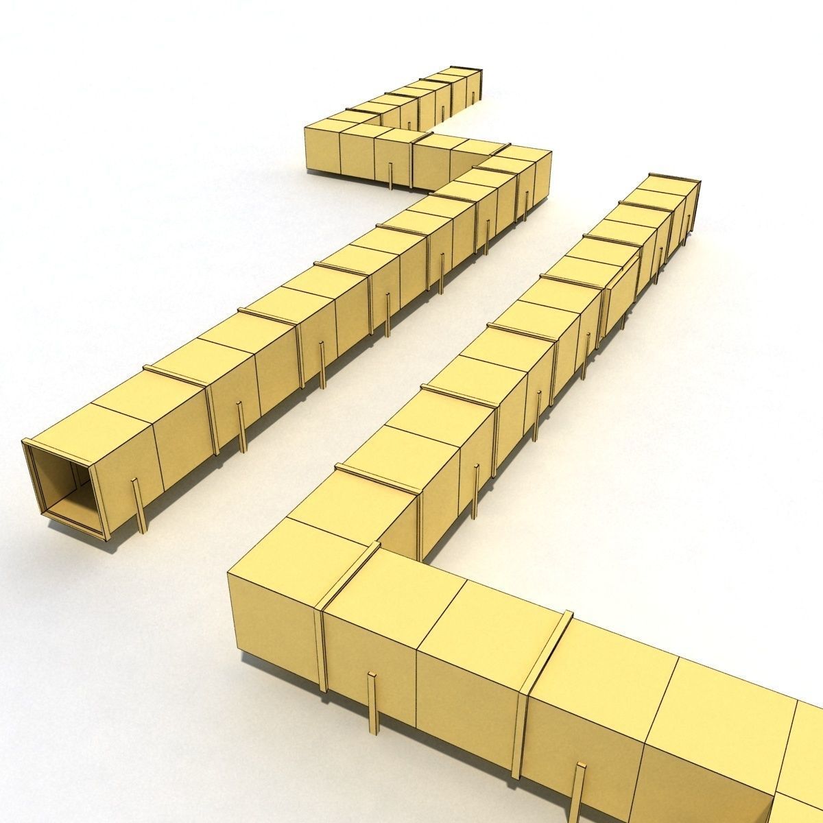 Low Poly Roof Element PACK Low-poly 3D model_13