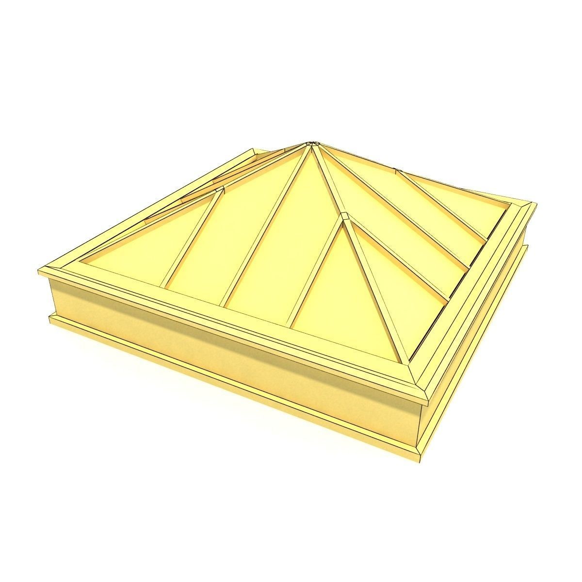 Low Poly Roof Element PACK Low-poly 3D model_9