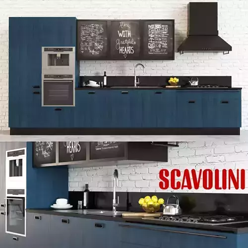 Scavolini Diesel Kitchen Blue