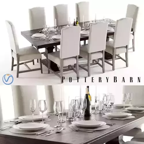 Pottery Barn Banks and Ashton 1 3D model