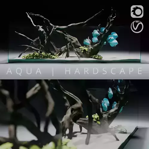 Aquarium Hardscape 3D model
