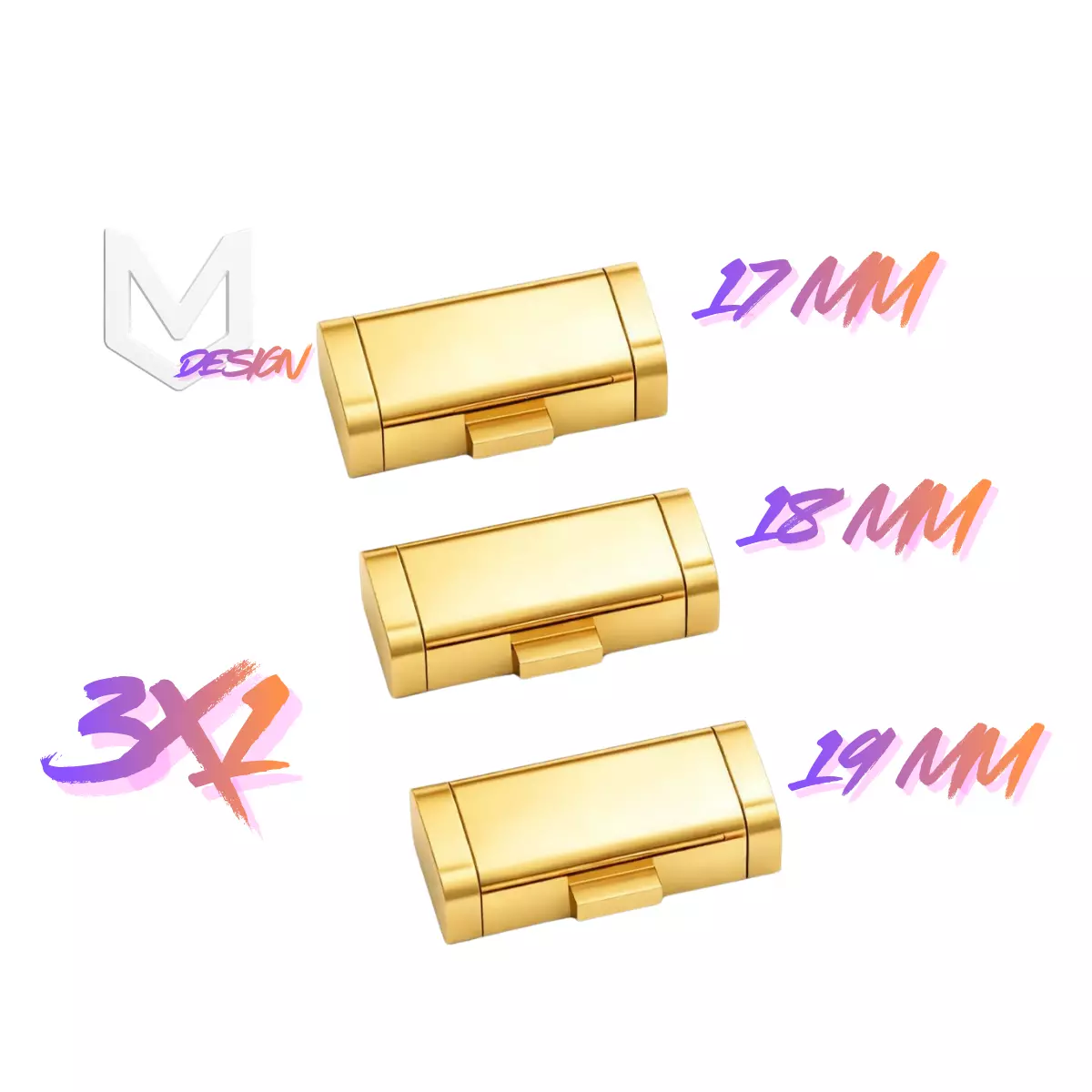 Cuban Link Clasp Lock - 17mm 18mm 19mm 3D print model