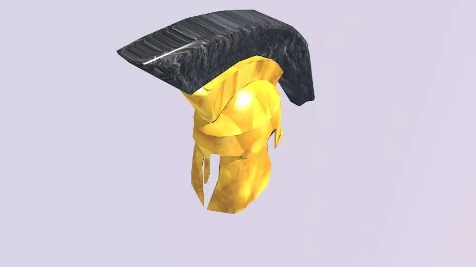 Greek low poly helmet FOR FREE Free low-poly 3D model_0