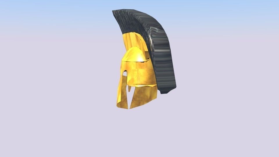 Greek low poly helmet FOR FREE Free low-poly 3D model_4