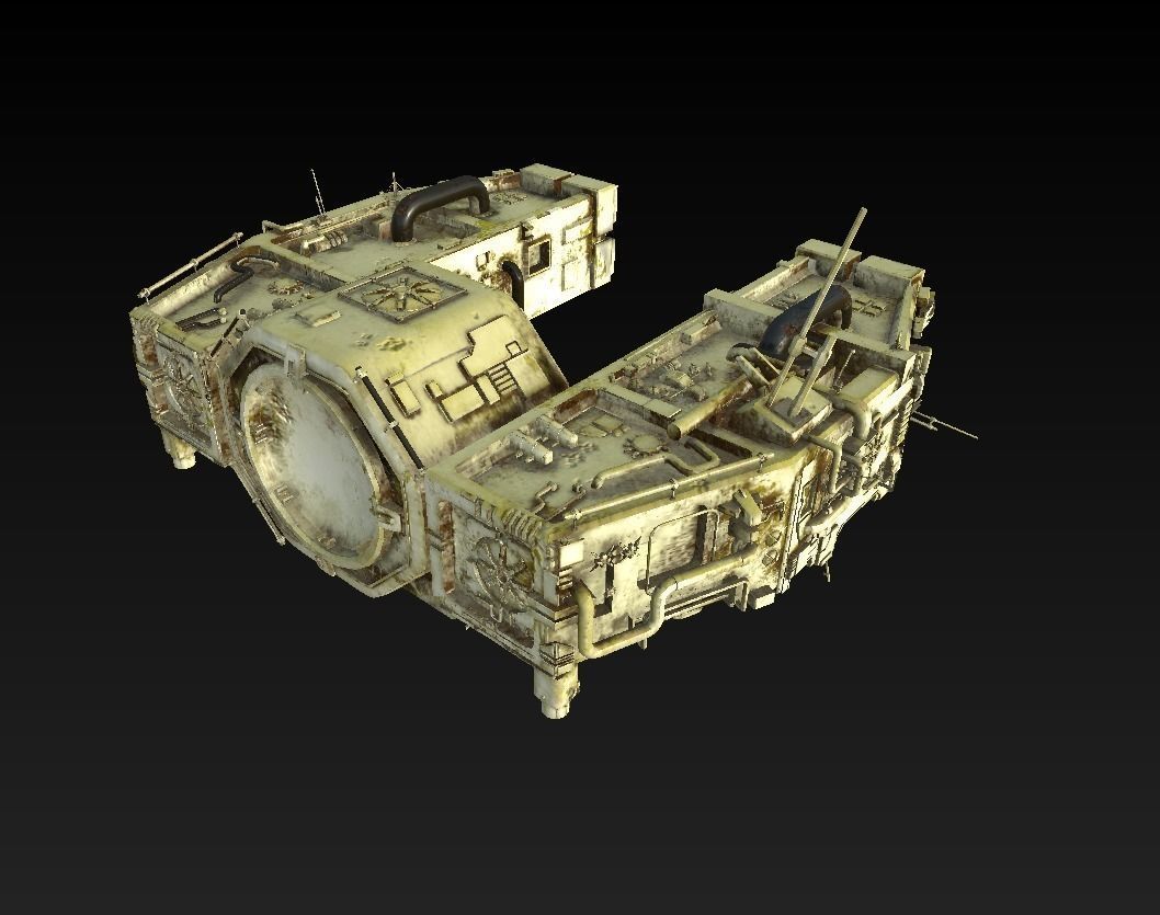 Space Freighter with Fighter Escort 3D model_5