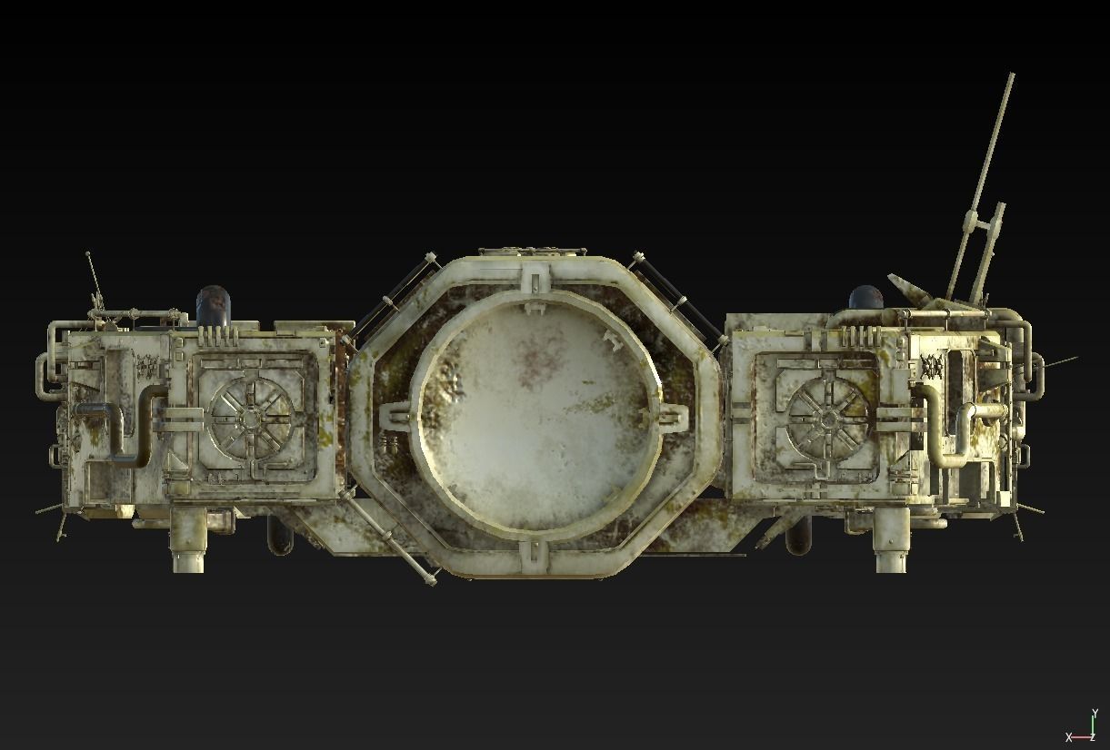 Space Freighter with Fighter Escort 3D model_15