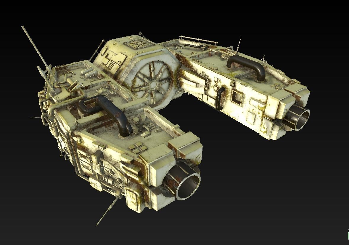 Space Freighter with Fighter Escort 3D model_17