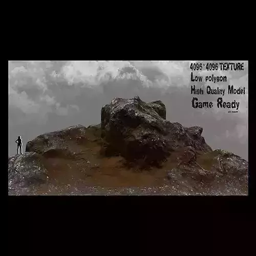 stone mountain in desert