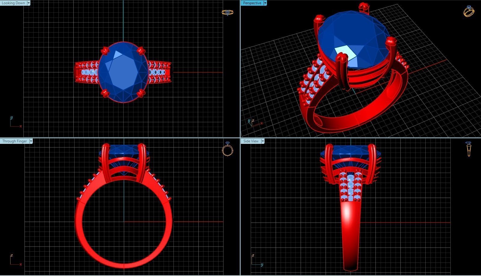 Ring T00103 3D print model_4