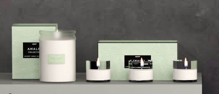 Decorative Set reed diffusers and boxes 3D model_4