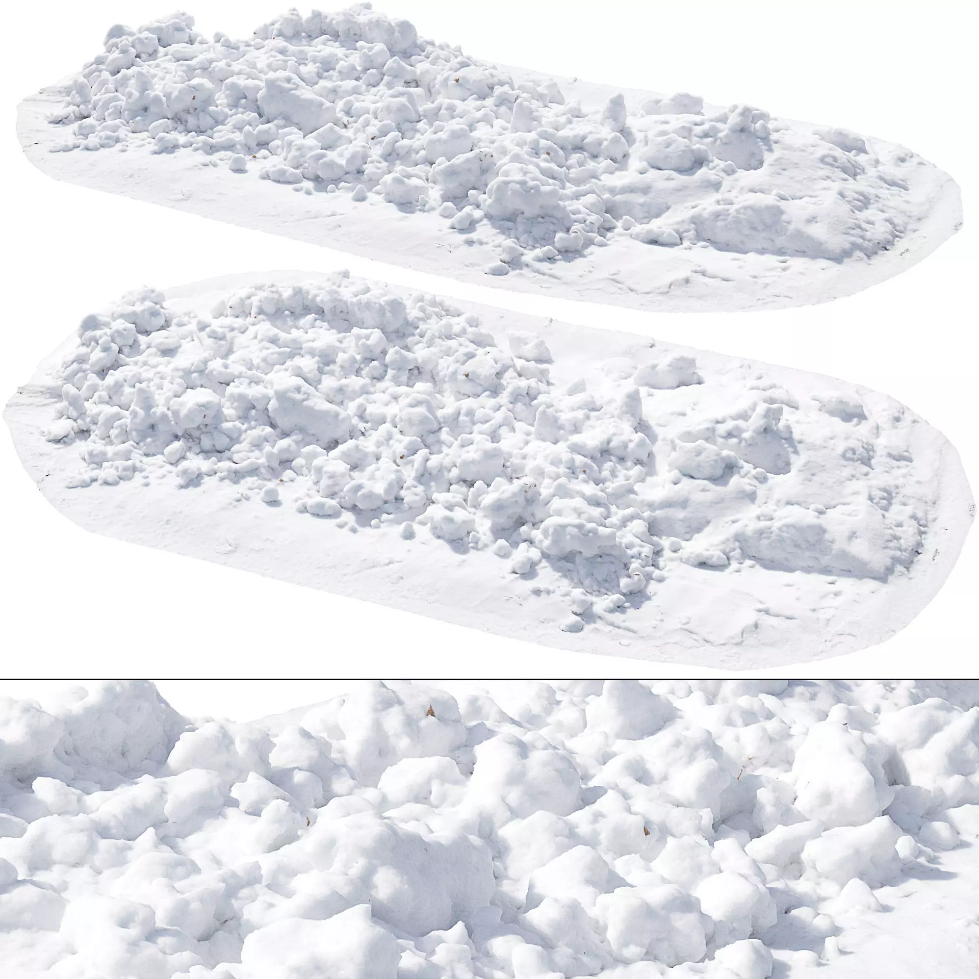A low pile of snow 3D model