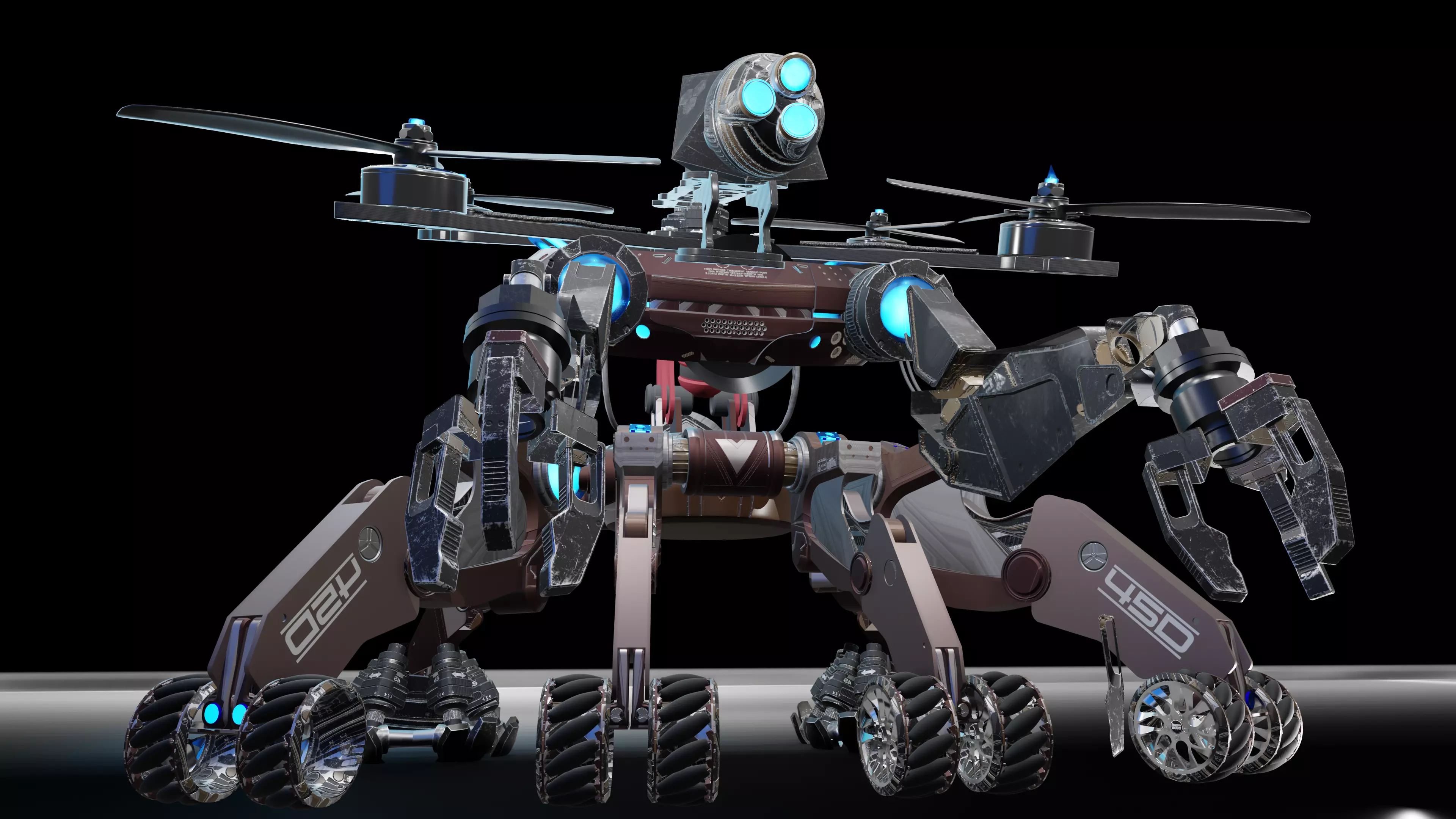 Robo Drone Low-poly 3D model