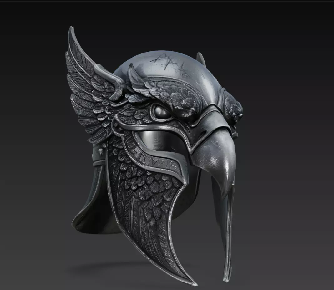 Eagle Warrior Helmet Fantasy Animal Armor 3D Model 3D print model