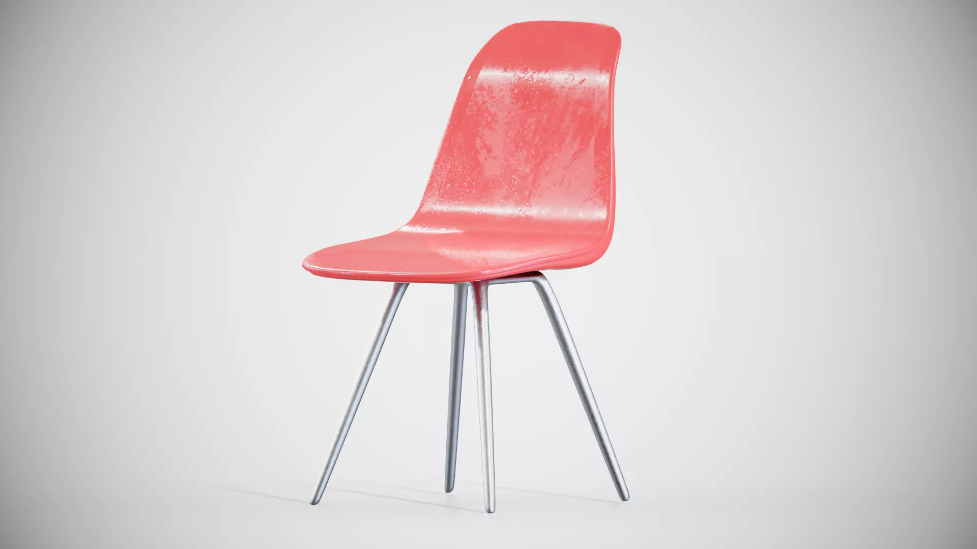 Modern Minimal Plastic Chair Low-poly 3D model