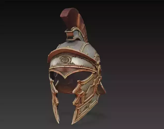 Ancient Roman Warrior Helmet Classical Armor 3D Model