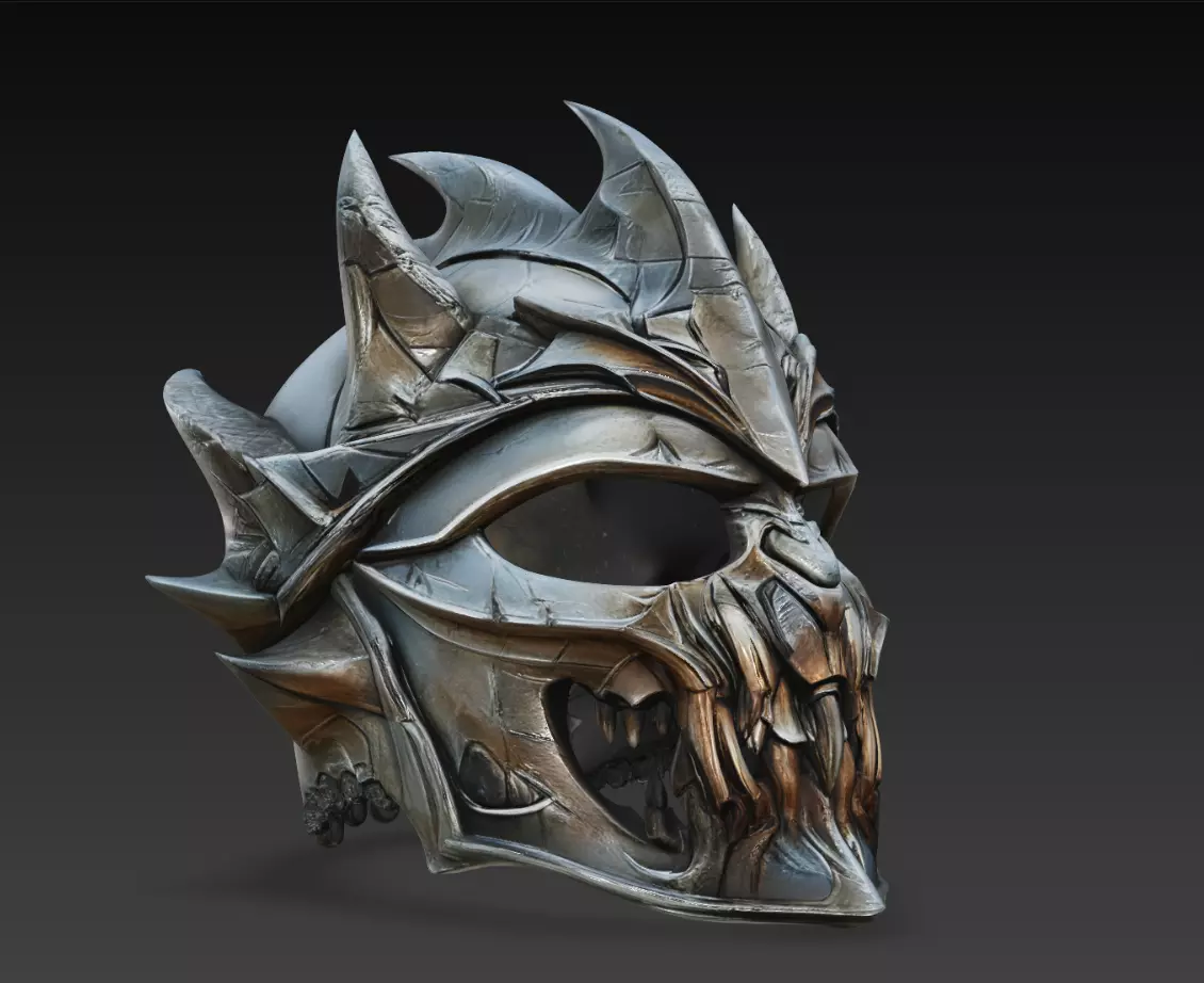Beast Skull Helmet Monster Fantasy Armor 3D Model 3D print model
