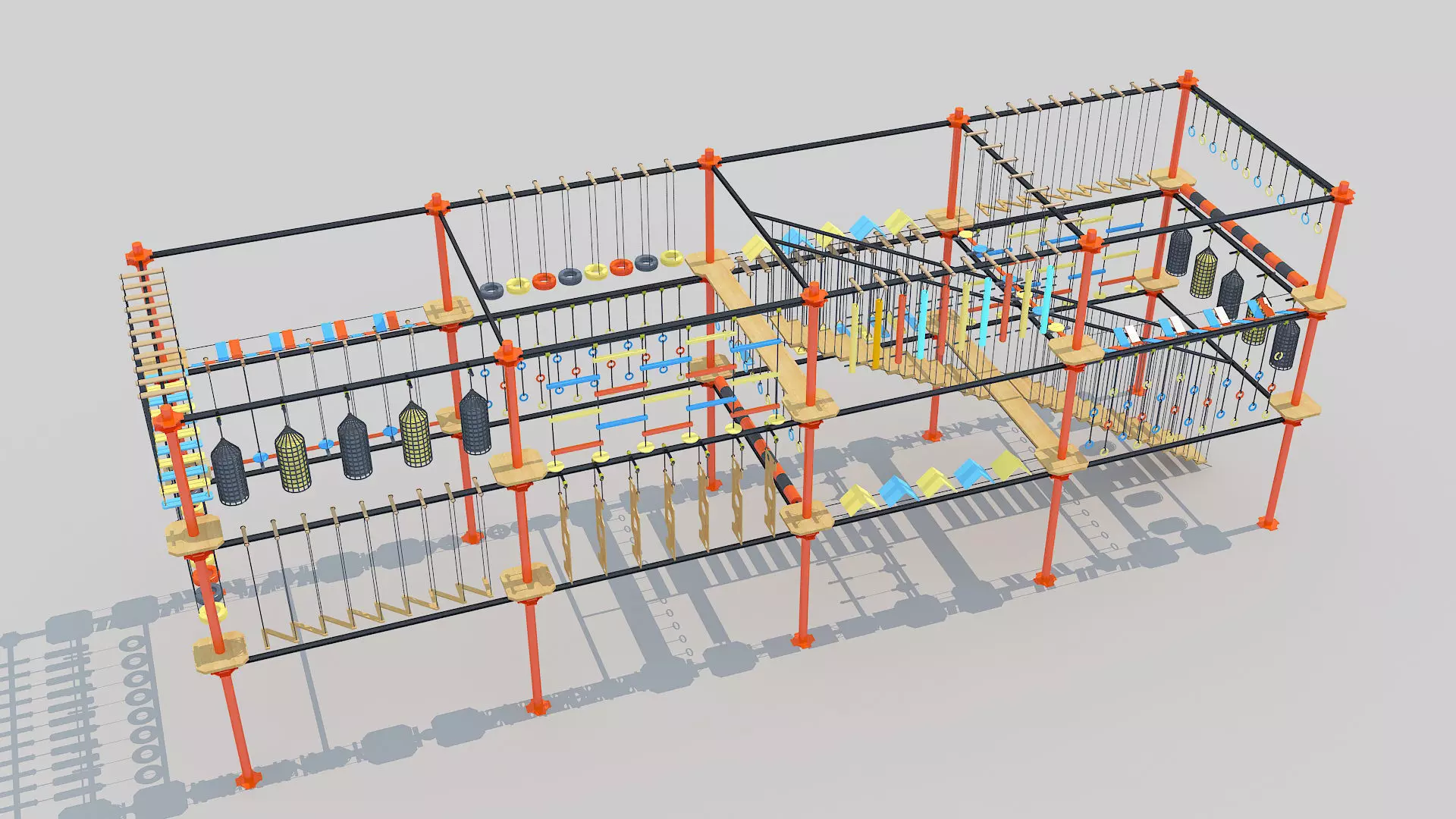 High Ropes Course 3D model