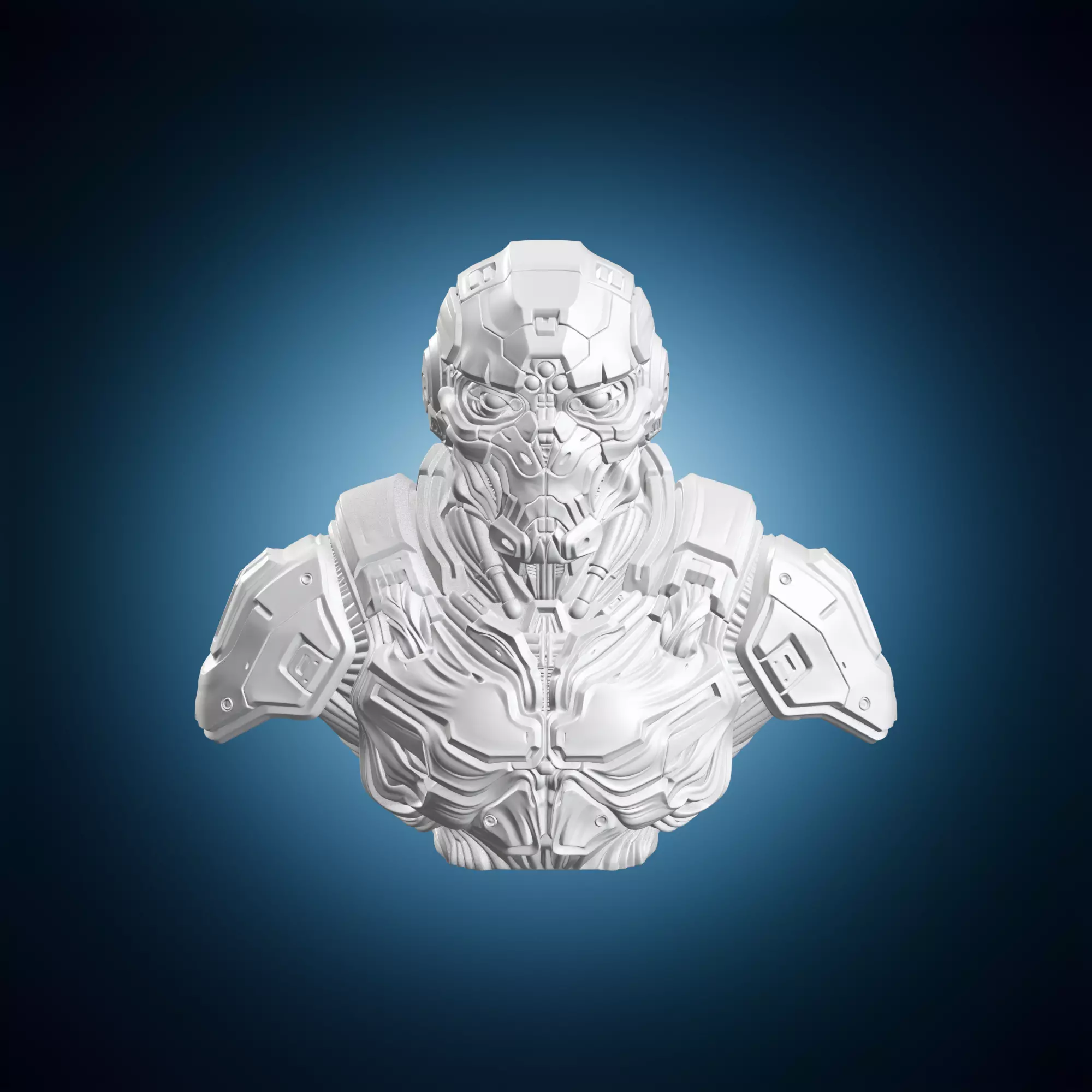 Cyborg Bust Design 3D print model