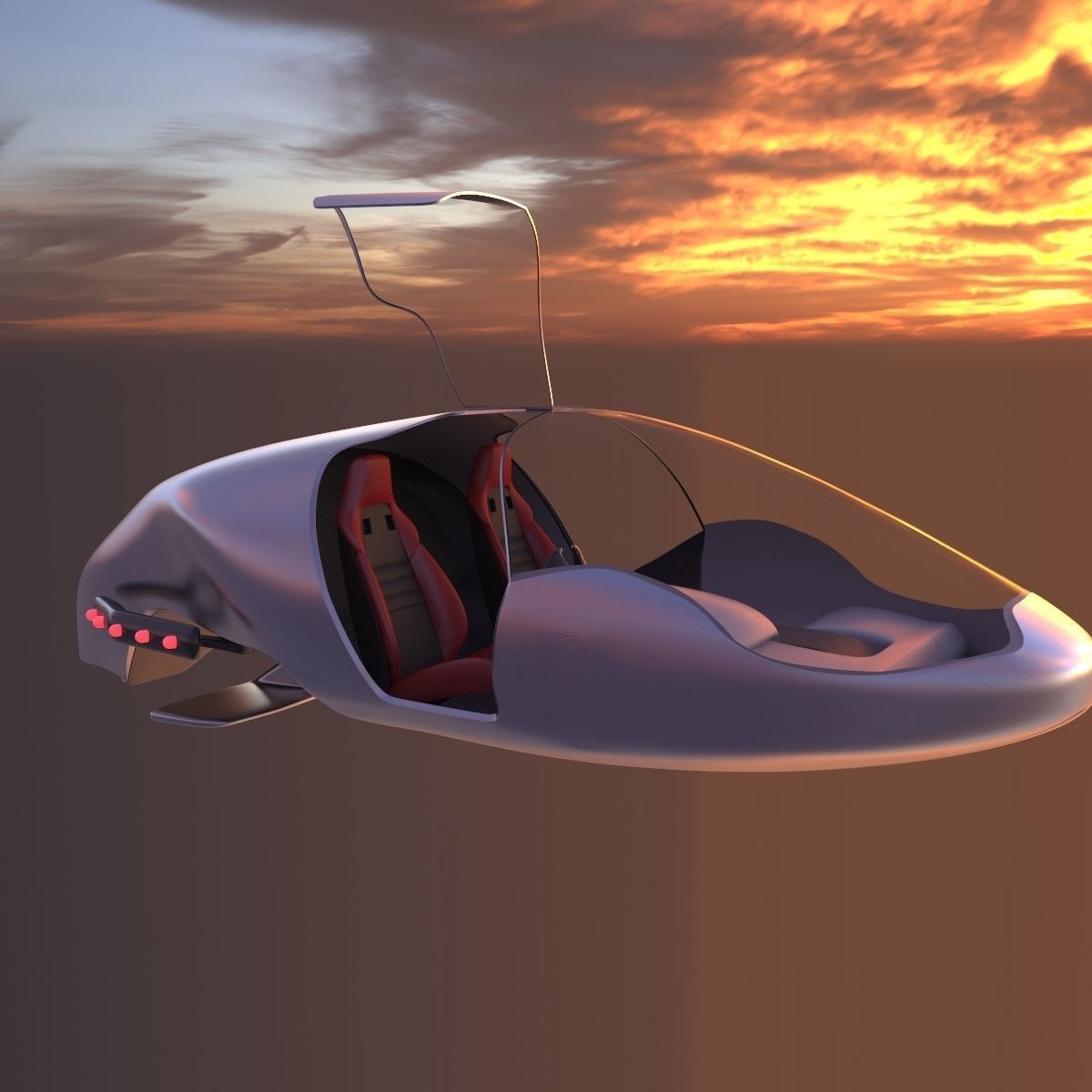 Car missile future 3D model_13