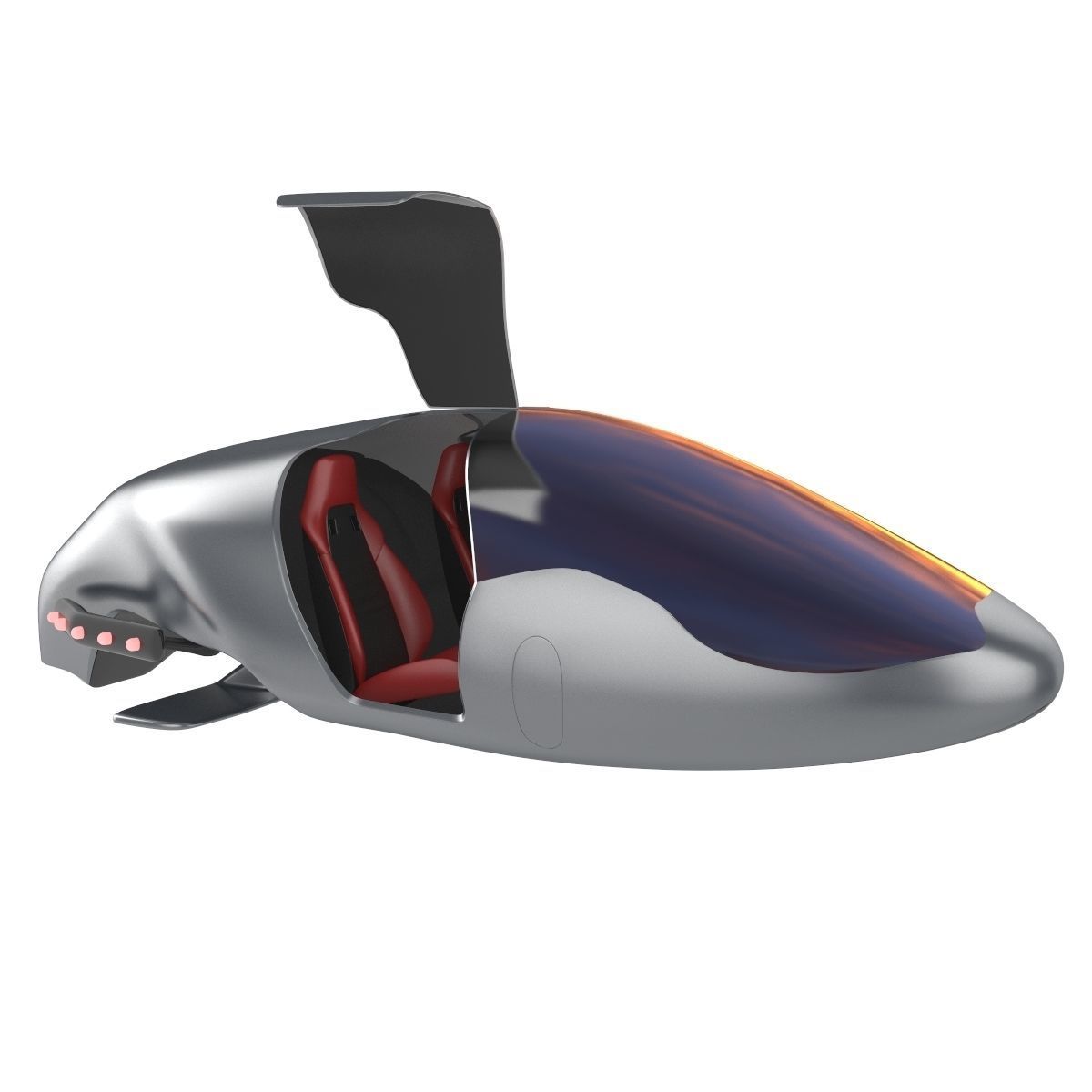 Car missile future 3D model_3