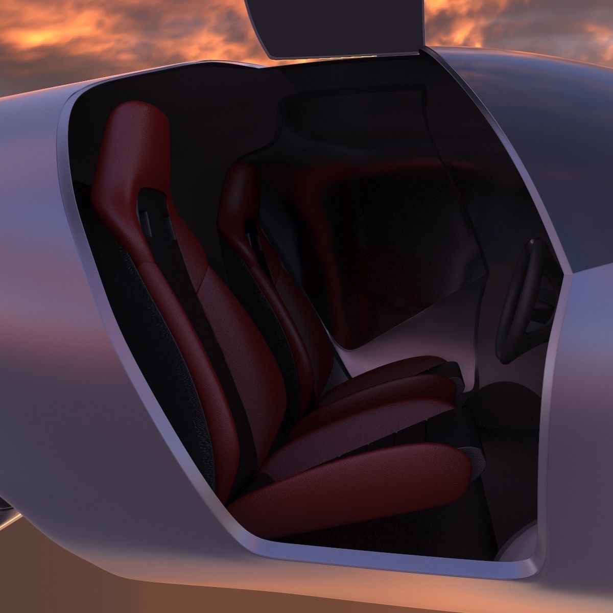 Car missile future 3D model_32