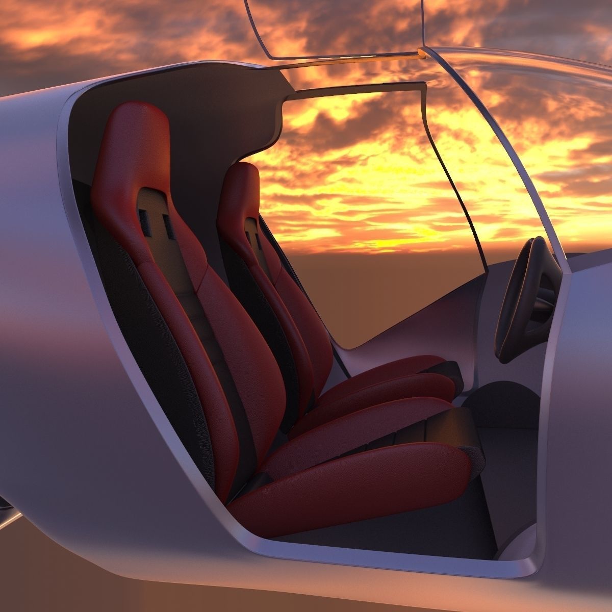 Car missile future 3D model_19