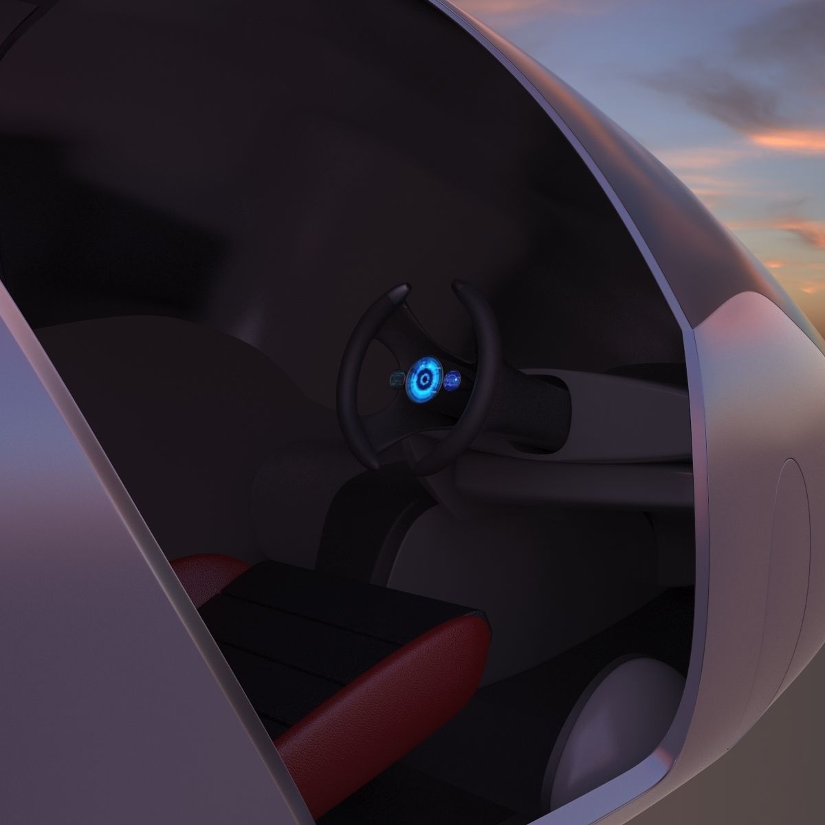 Car missile future 3D model_23