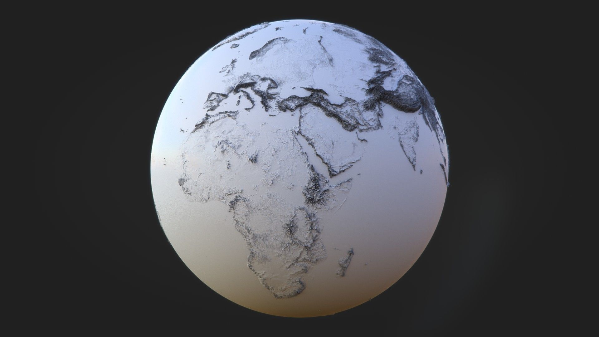 86k Earth Displacement Map 3D model_1