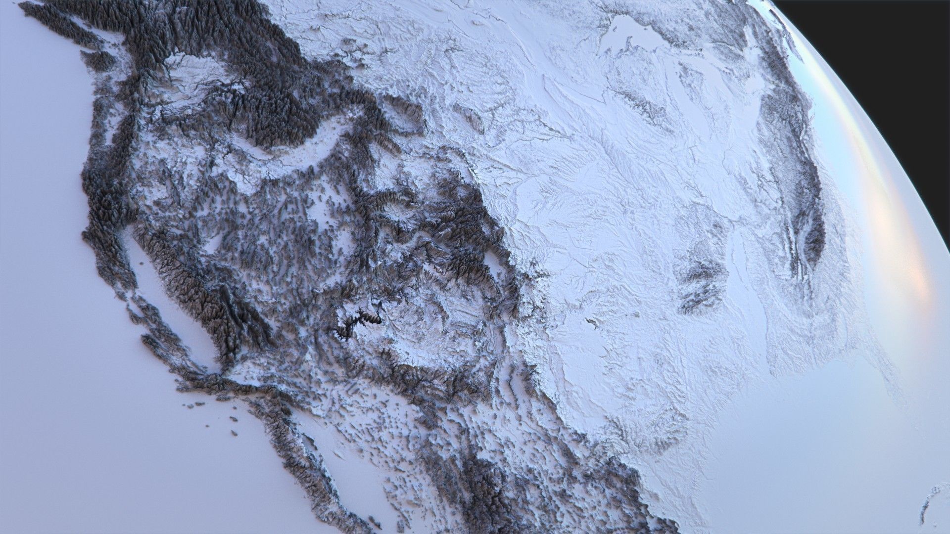 86k Earth Displacement Map 3D model_2