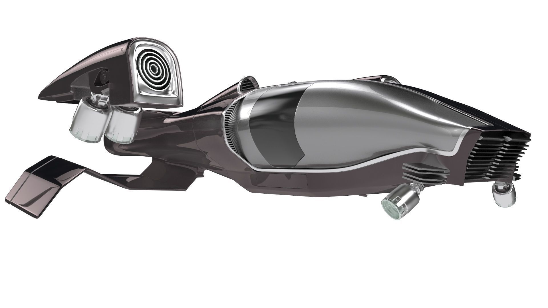 future transport ship 3D model_2