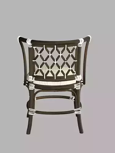 Vintage Style Marius Chair Table Set 17 3D Model Low-poly 3D model 7