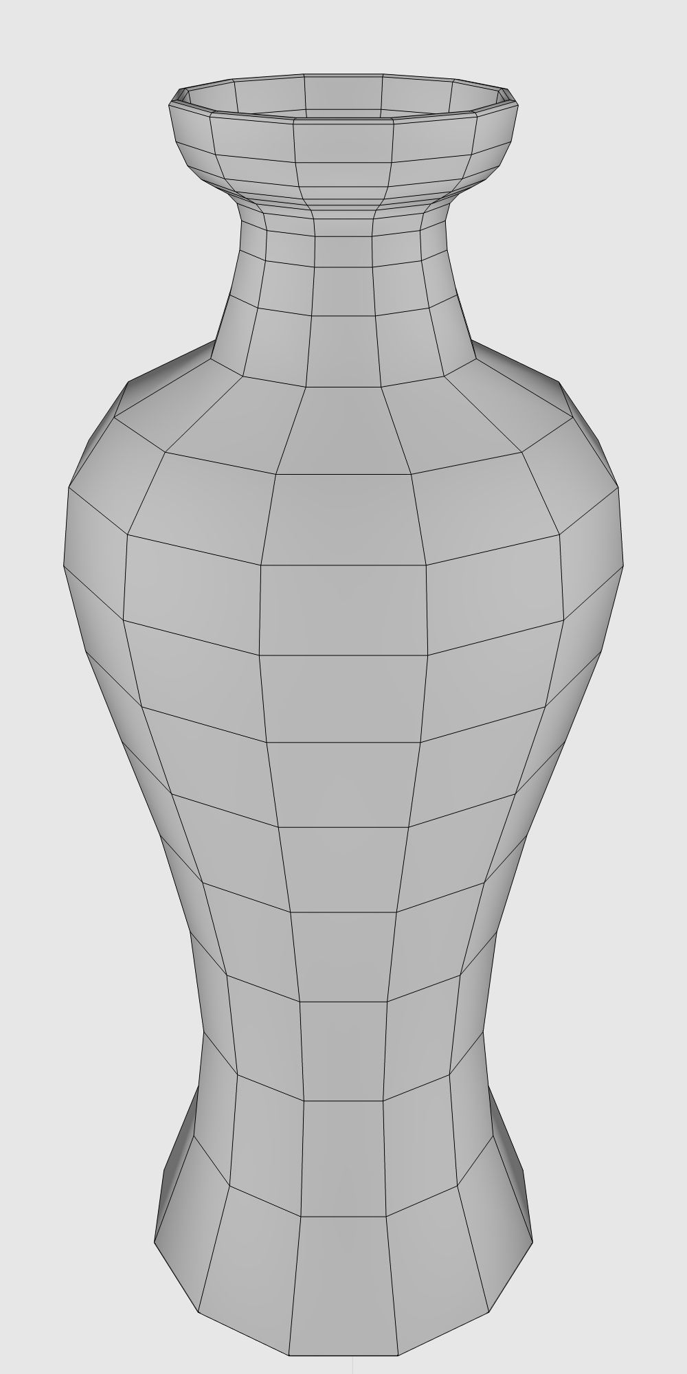 Tall thin vase Low-poly 3D model_1