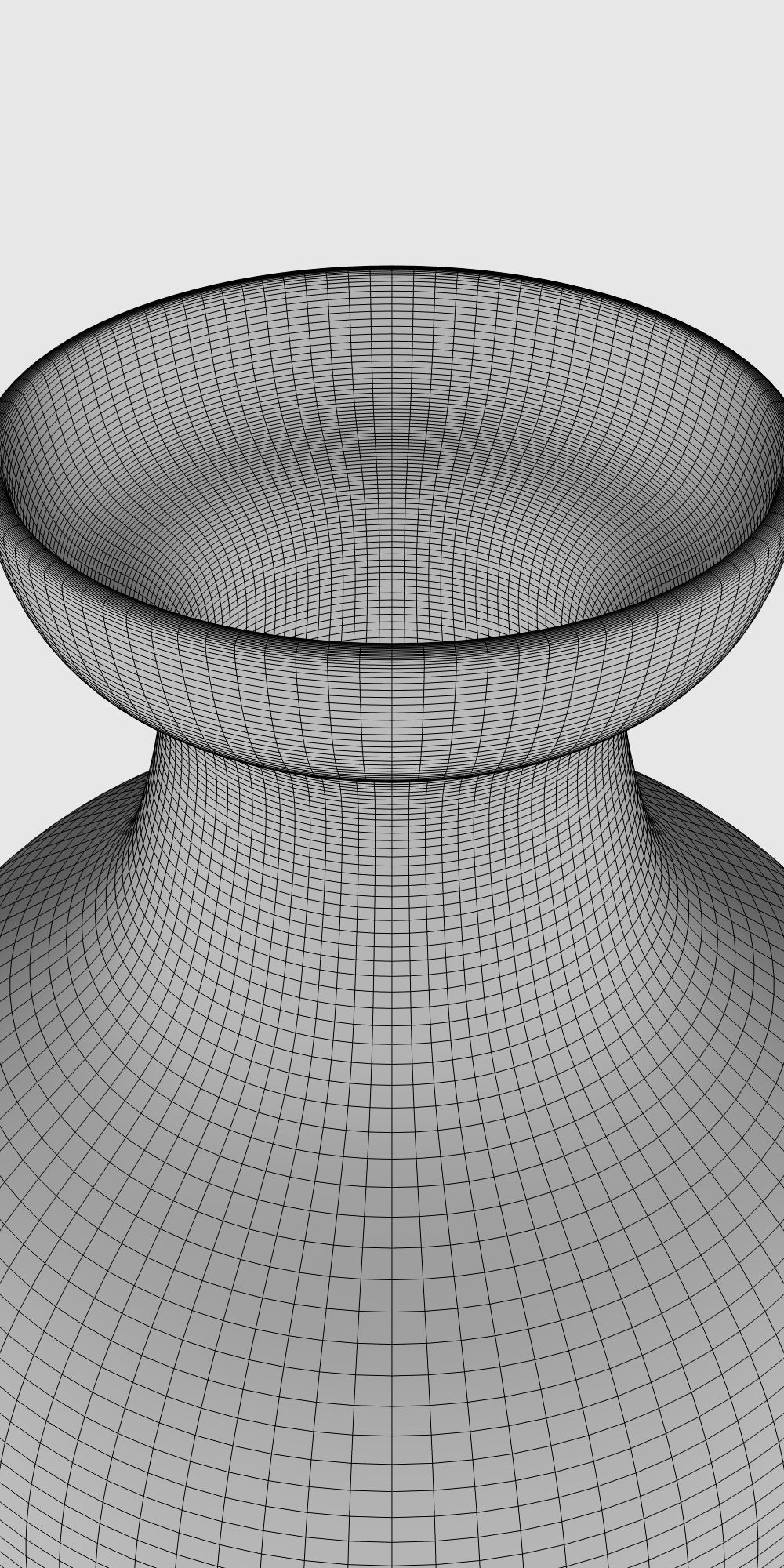 Tall thin vase Low-poly 3D model_9