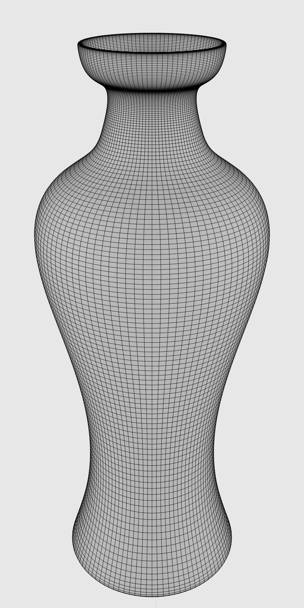 Tall thin vase Low-poly 3D model_4