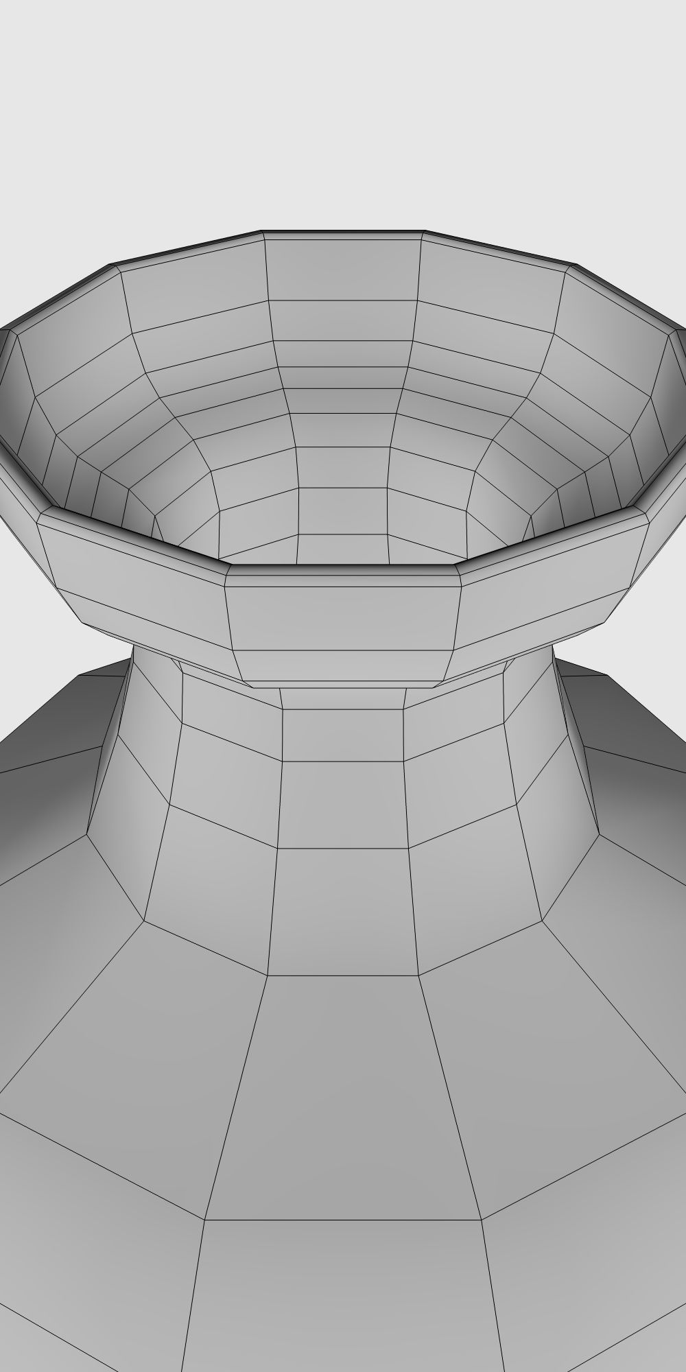 Tall thin vase Low-poly 3D model_6