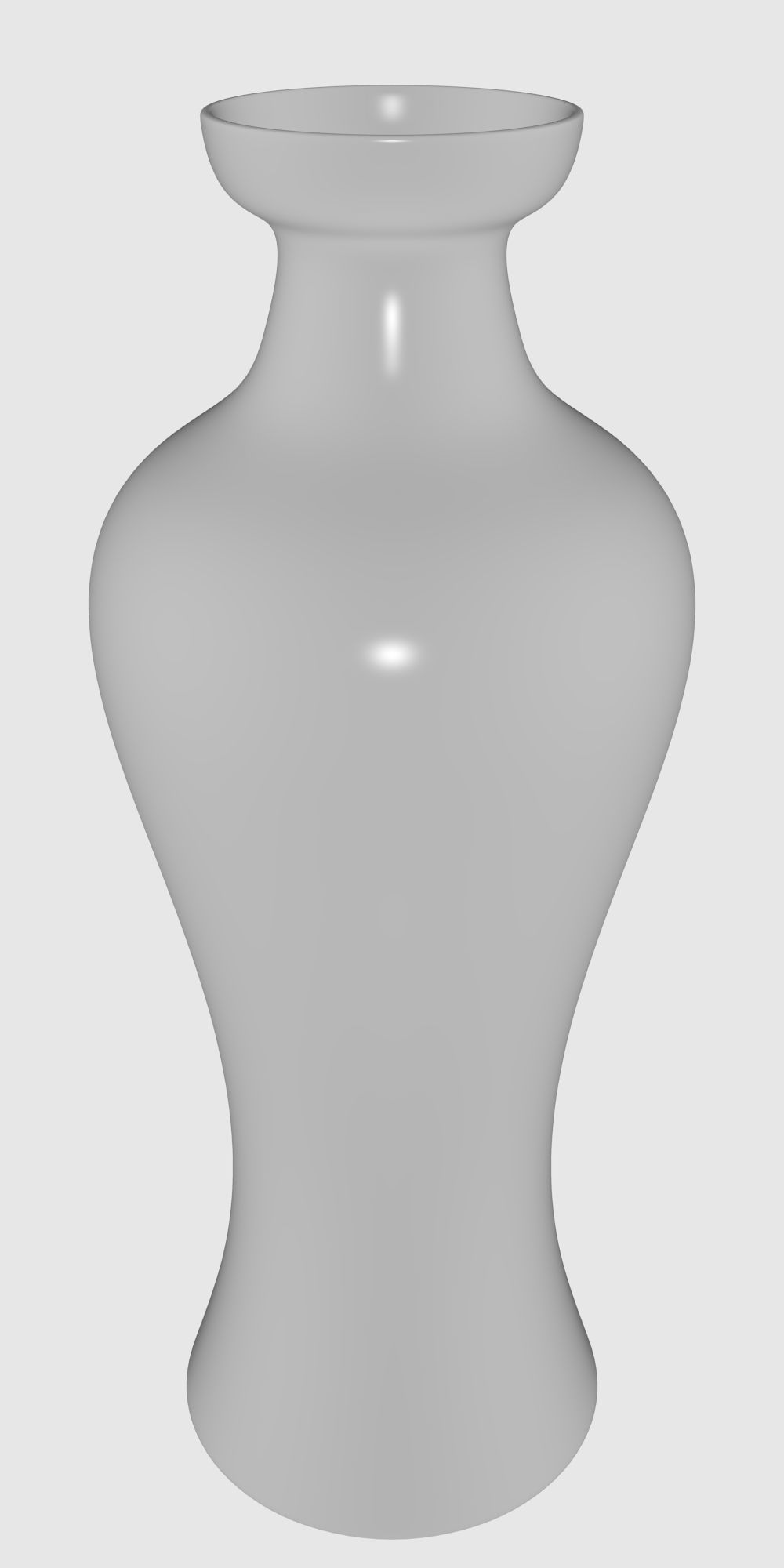 Tall thin vase Low-poly 3D model_5